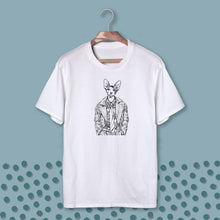 Load image into Gallery viewer, 014. Mr. Sphynx . white tee
