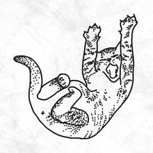 Load image into Gallery viewer, 020. naughty cat II . black tee