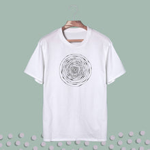 Load image into Gallery viewer, 011. cat in swirl . white tee
