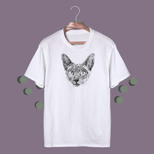 Load image into Gallery viewer, 013. siamese cat . white tee