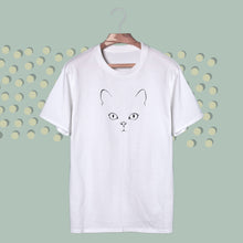 Load image into Gallery viewer, 002 . minimal face . white tee