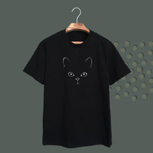 Load image into Gallery viewer, 002 . minimal face . black tee