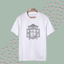 Load image into Gallery viewer, 021. cat beside window . white tee