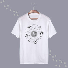 Load image into Gallery viewer, 028. cat universe . white tee