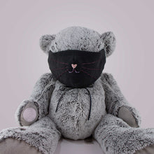 Load image into Gallery viewer, cat face . hand-embroidered mask