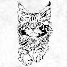 Load image into Gallery viewer, 008. maine coon cat . white tee