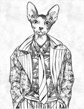 Load image into Gallery viewer, 014. Mr. Sphynx . black tee