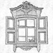 Load image into Gallery viewer, 021. cat beside window . white tee