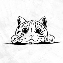 Load image into Gallery viewer, 004. curious kitty . white tee