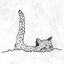 Load image into Gallery viewer, 006. peekaboo cat . black tee