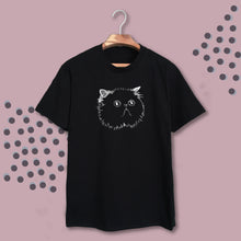 Load image into Gallery viewer, 010. persian cat . black tee
