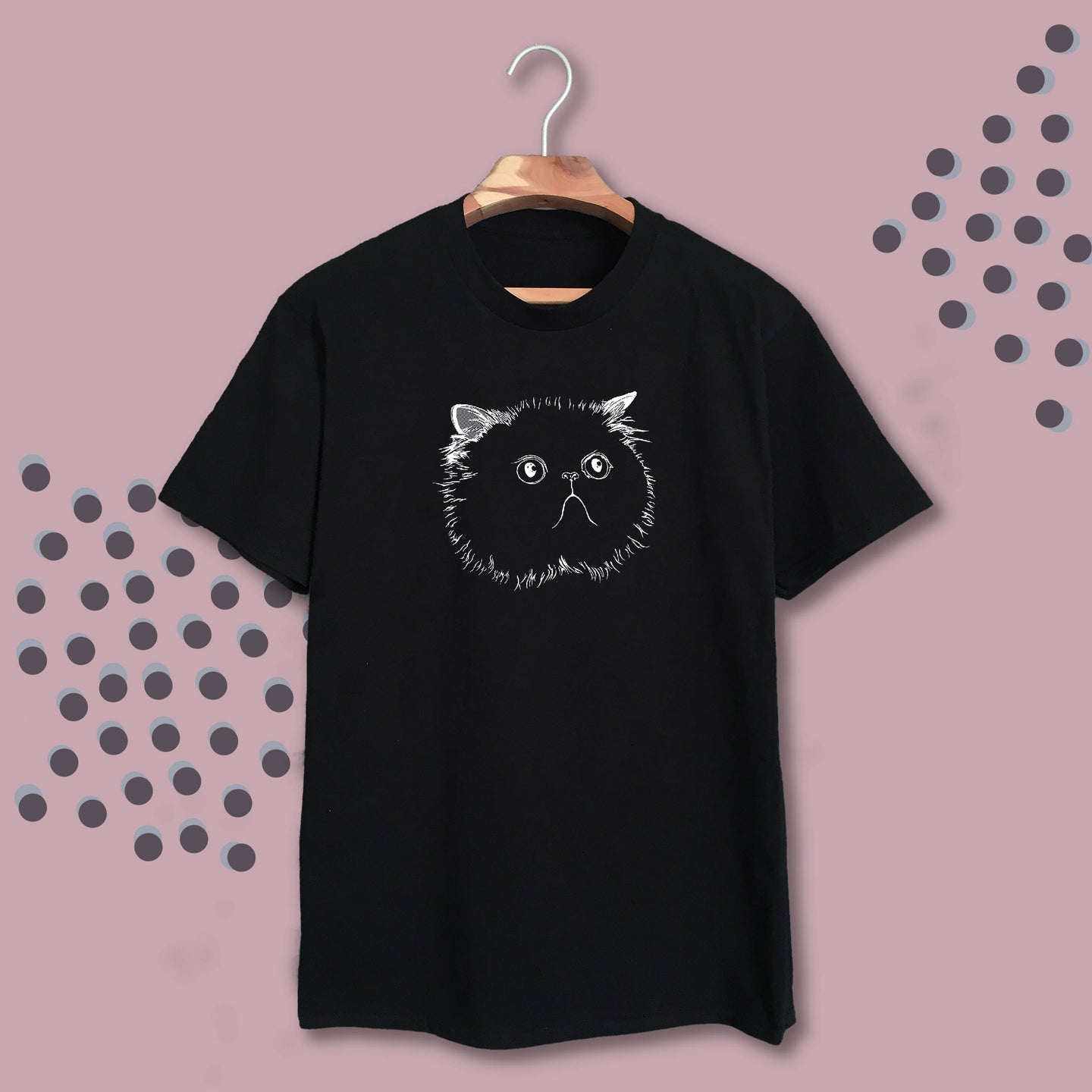 010. persian cat . black tee