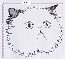 Load image into Gallery viewer, Handmade, Persian Cat Tote Bag, Natural Linen Bag, Cat Printed Shoulder bag
